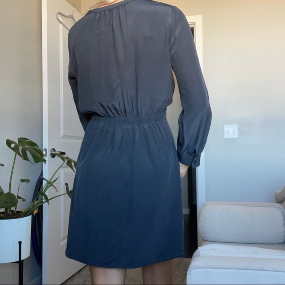 Madewell Silk Fuad Wrap Dress 0 - Picture 5 of 6